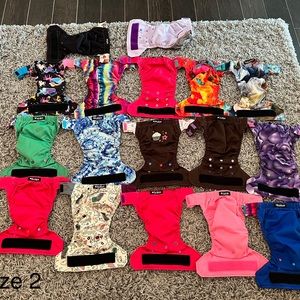 (Selling as a Lot) Size 2 Ragababe Diapers